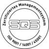SQS Zertifikat für Zertifiziertes Managementsystem nach ISO 9001 / 14001 / 45001